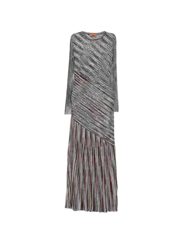 Long Striped Dress Embellished With Sequins made by Missoni