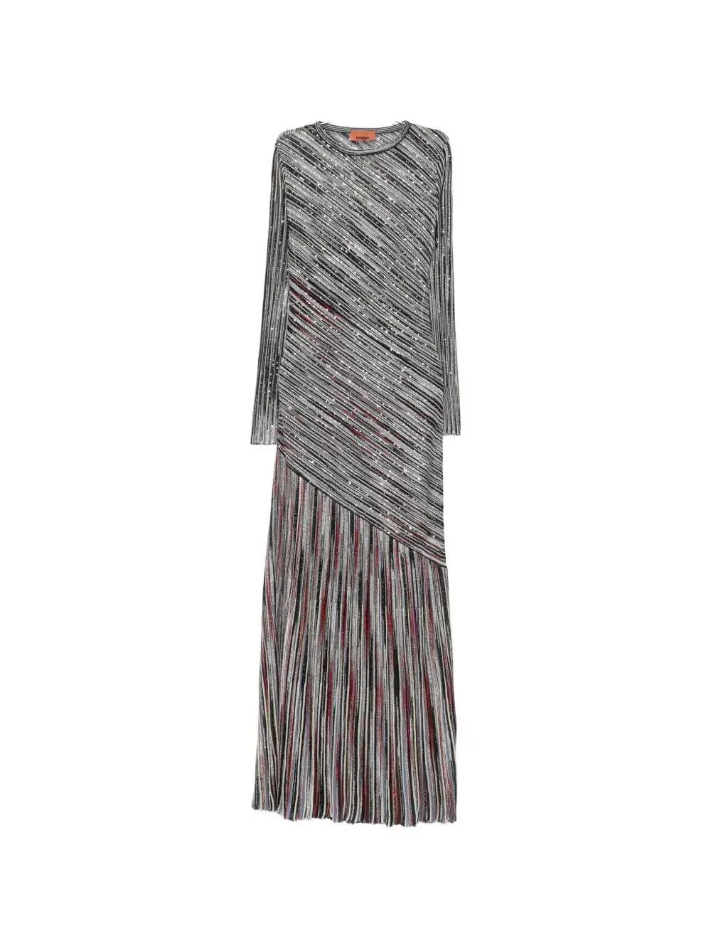 Long Striped Dress Embellished With Sequins sold by Wanan Luxury