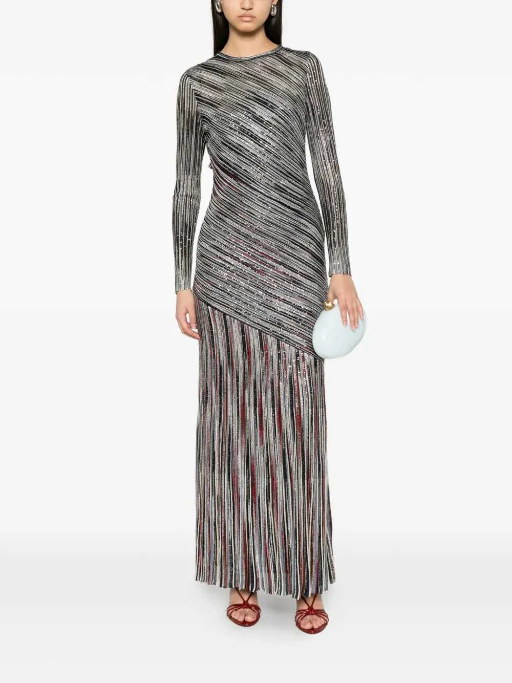 Long Striped Dress Embellished With Sequins sold by Wanan Luxury product image thumbnail 2