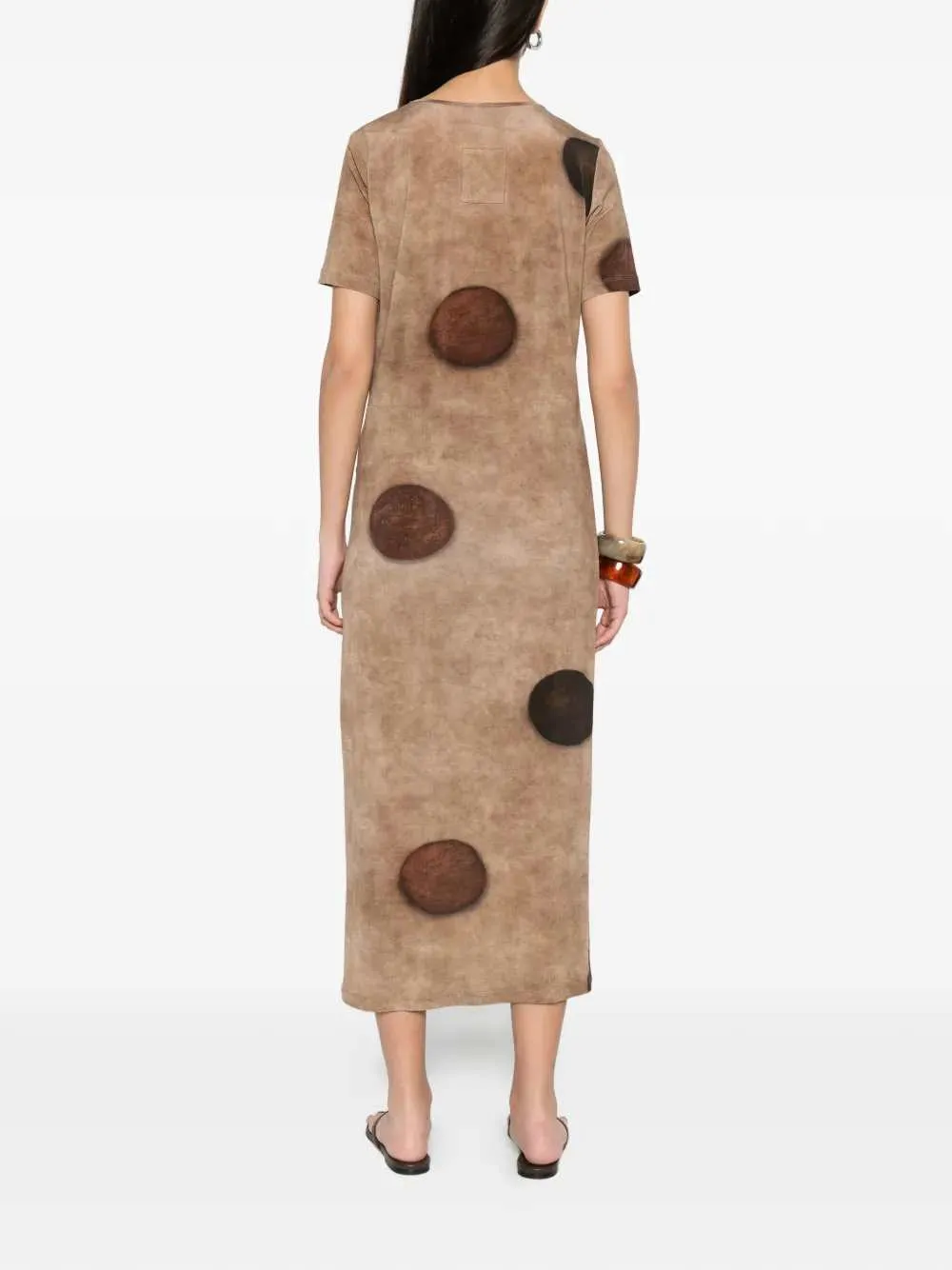 Short-Sleeved Midi Dress With Polka Dot Print sold by Wanan Luxury product image thumbnail 4