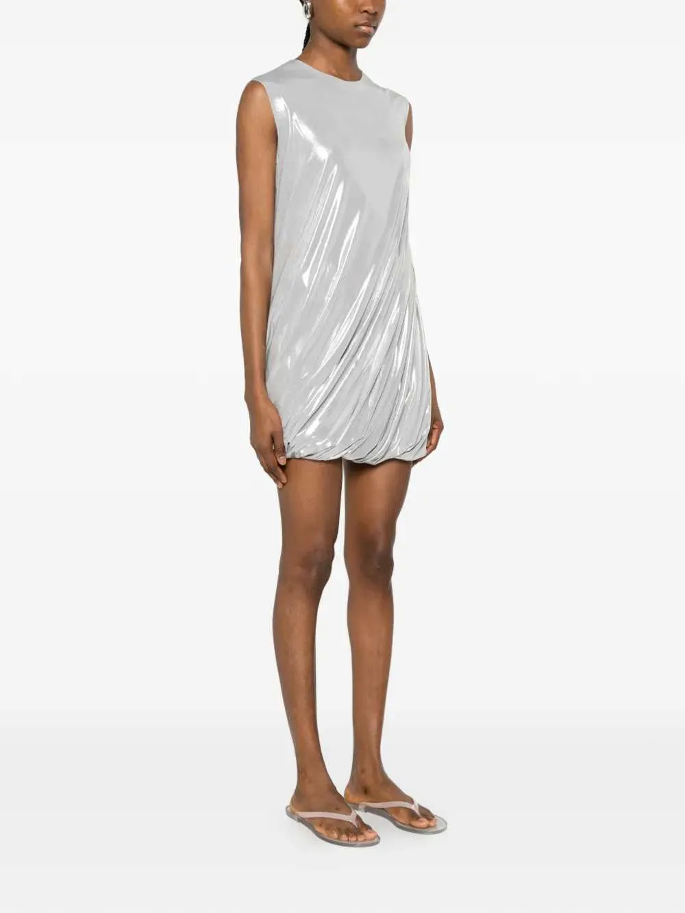 Metallic Draped Mini Dress sold by Wanan Luxury product image thumbnail 3