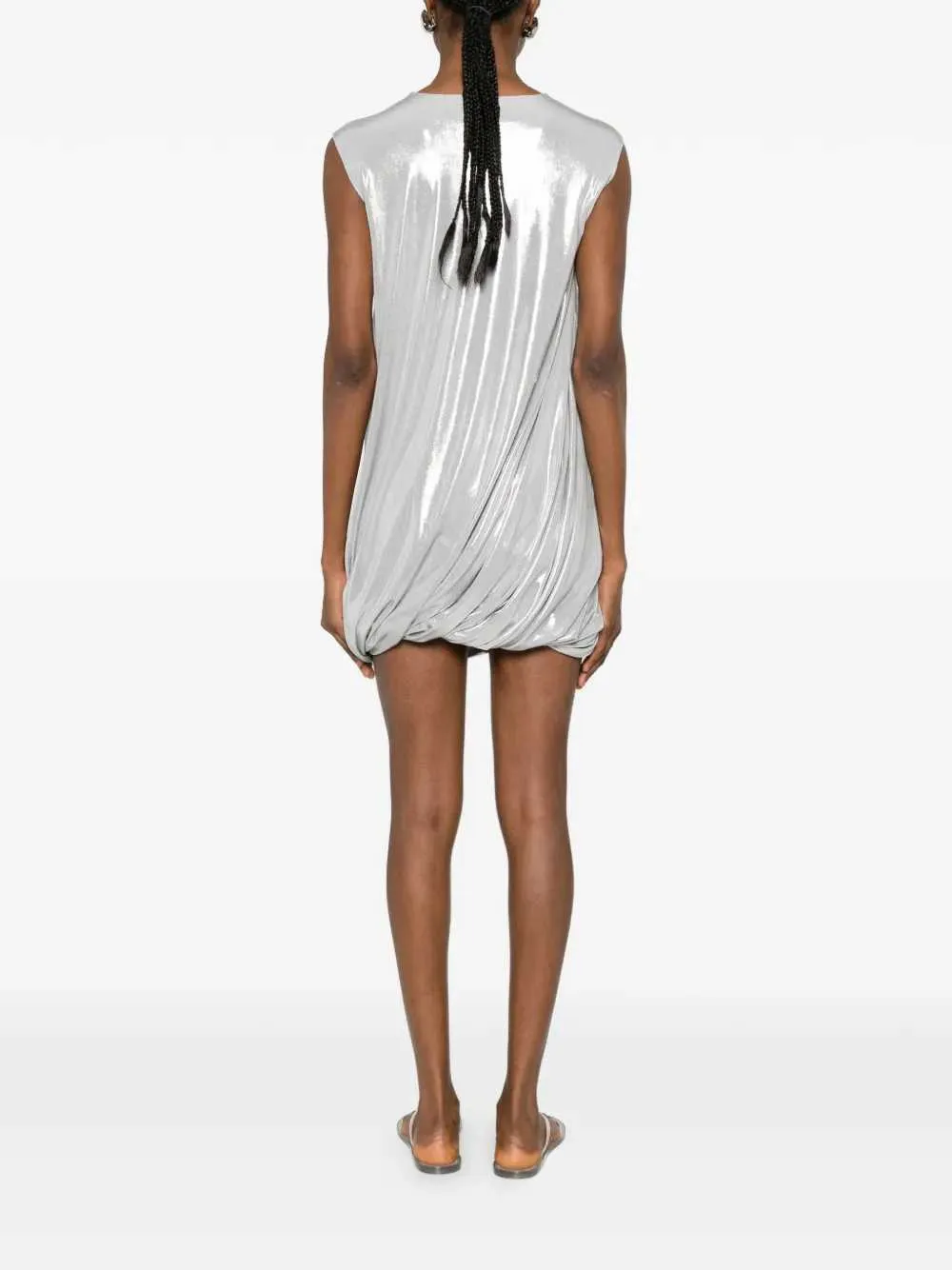 Metallic Draped Mini Dress sold by Wanan Luxury product image thumbnail 4
