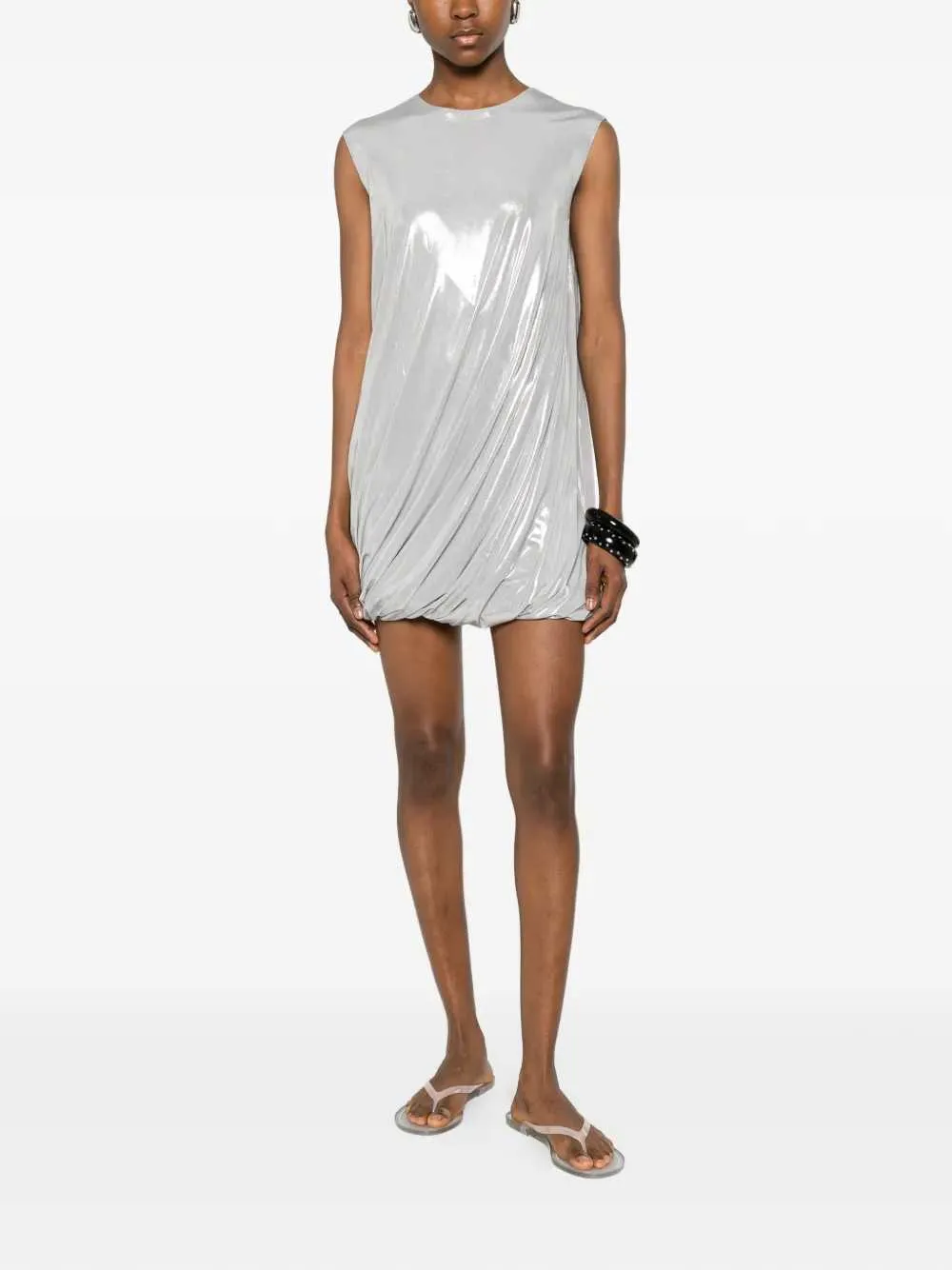 Metallic Draped Mini Dress sold by Wanan Luxury product image thumbnail 2