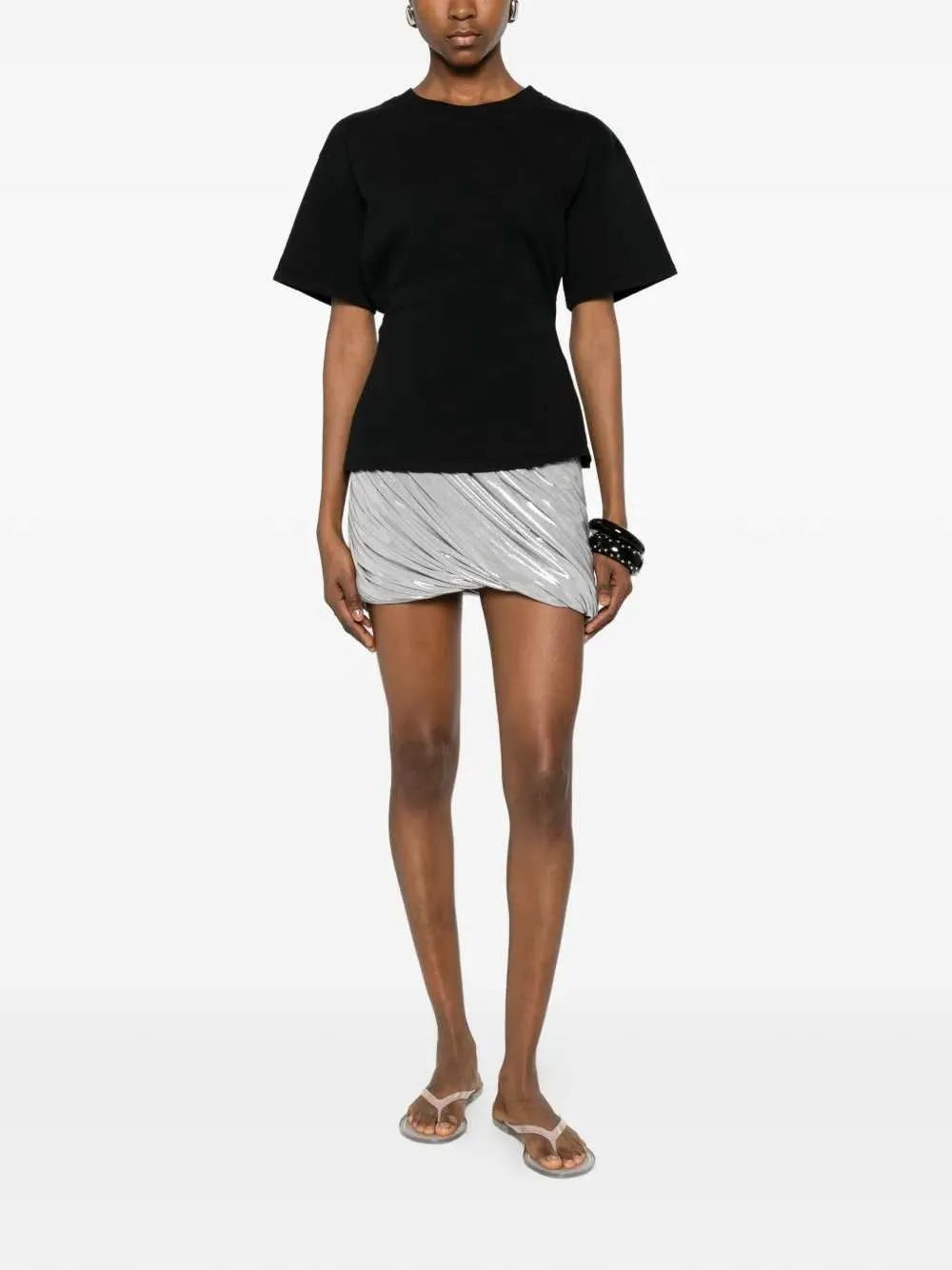 Metallic Draped Mini Skirt sold by Wanan Luxury product image thumbnail 2