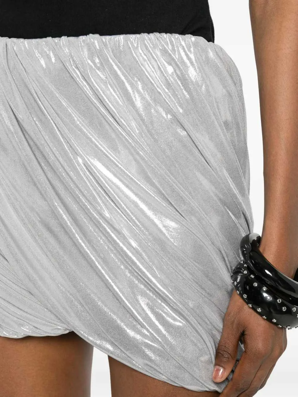 Metallic Draped Mini Skirt sold by Wanan Luxury product image thumbnail 4