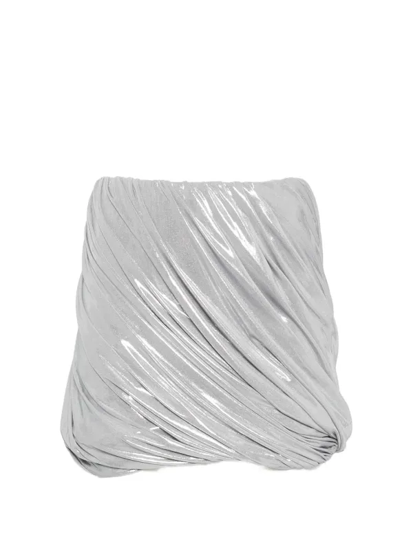 Metallic Draped Mini Skirt made by Norma Kamali
