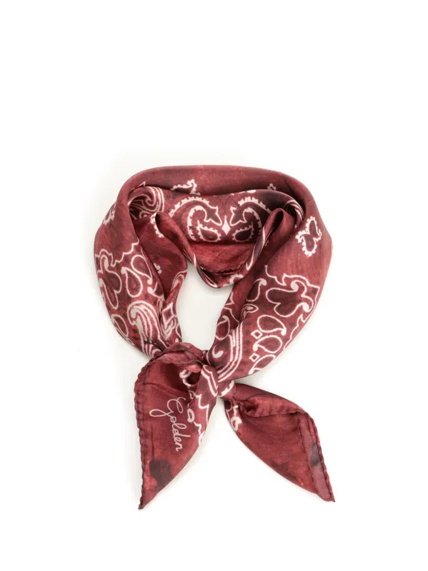 Bandana With Paisley Pattern Scarves And Foulards Red made by Golden Goose