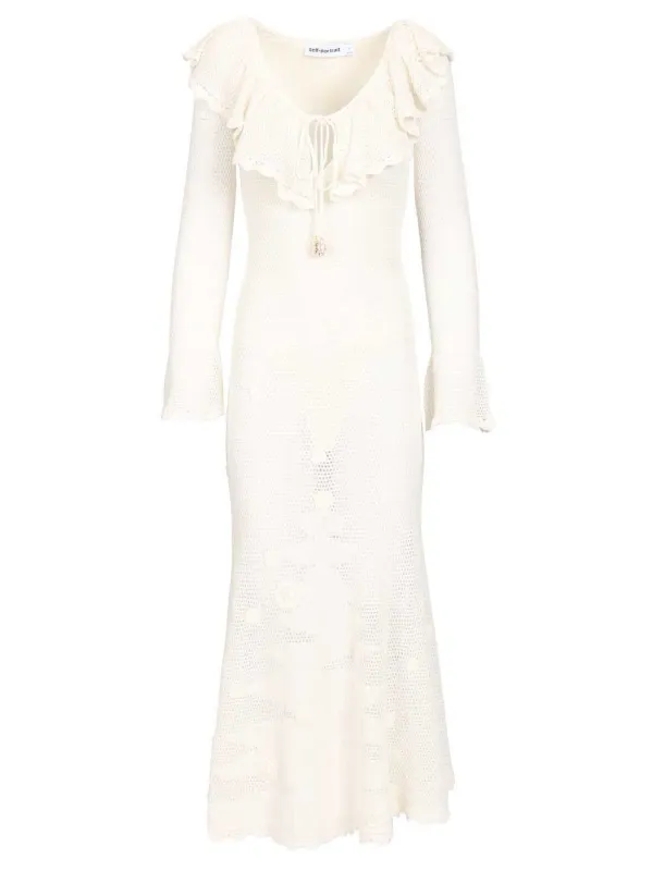 White Midi Dress Dresses White made by Self-Portrait