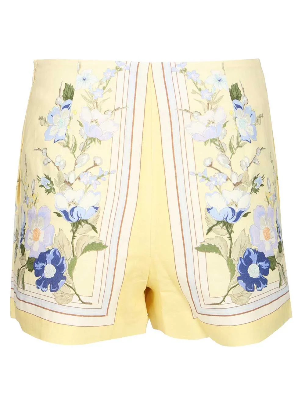 Yellow Linen Shorts Trousers Yellow sold by Wanan Luxury product image thumbnail 2