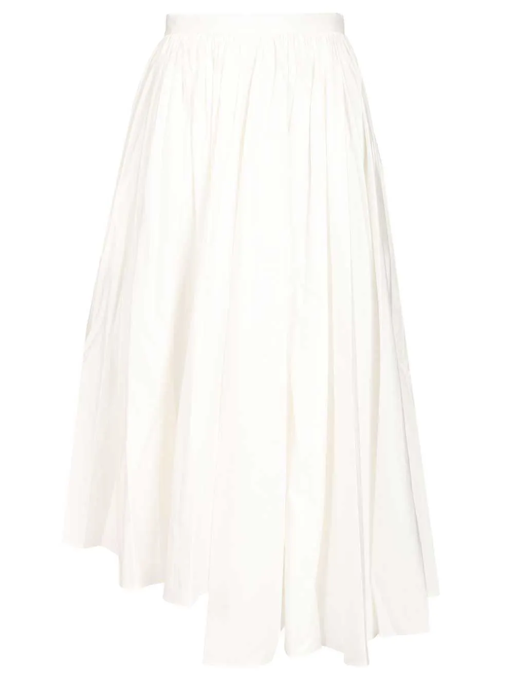 Poplin Midi Skirt. White sold by Wanan Luxury