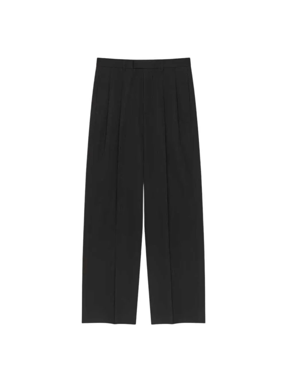 Double-Pleated Trousers In Grain De Poudre Wool. sold by Wanan Luxury