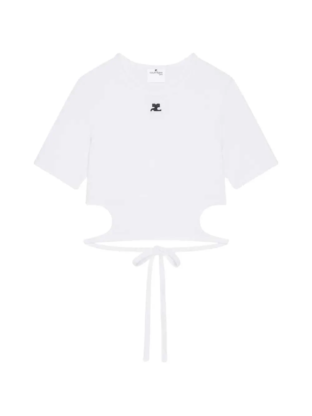 Cropped T-Shirt With Cut-Out sold by Wanan Luxury