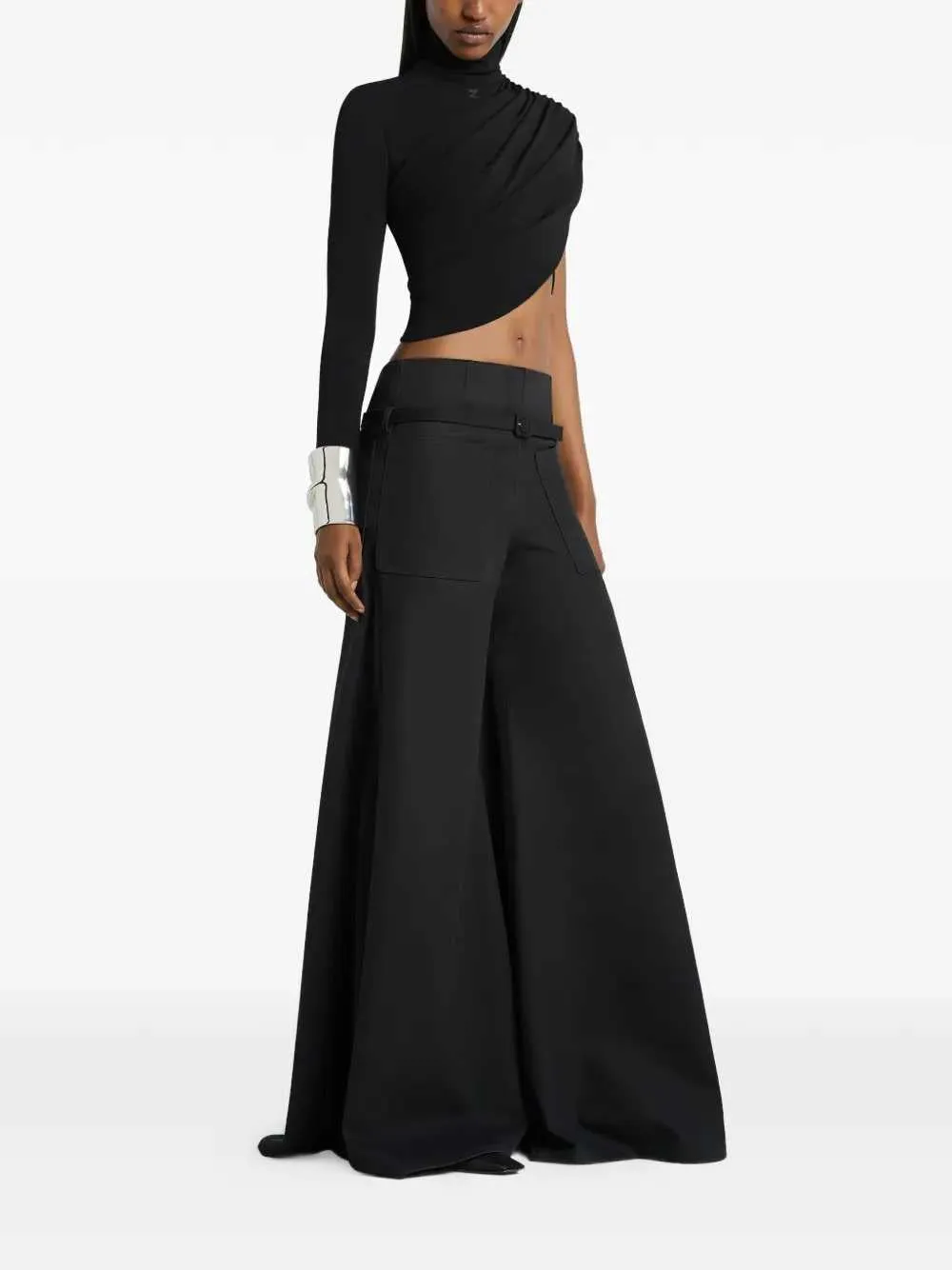 Asymmetrical Crop Top sold by Wanan Luxury product image thumbnail 3