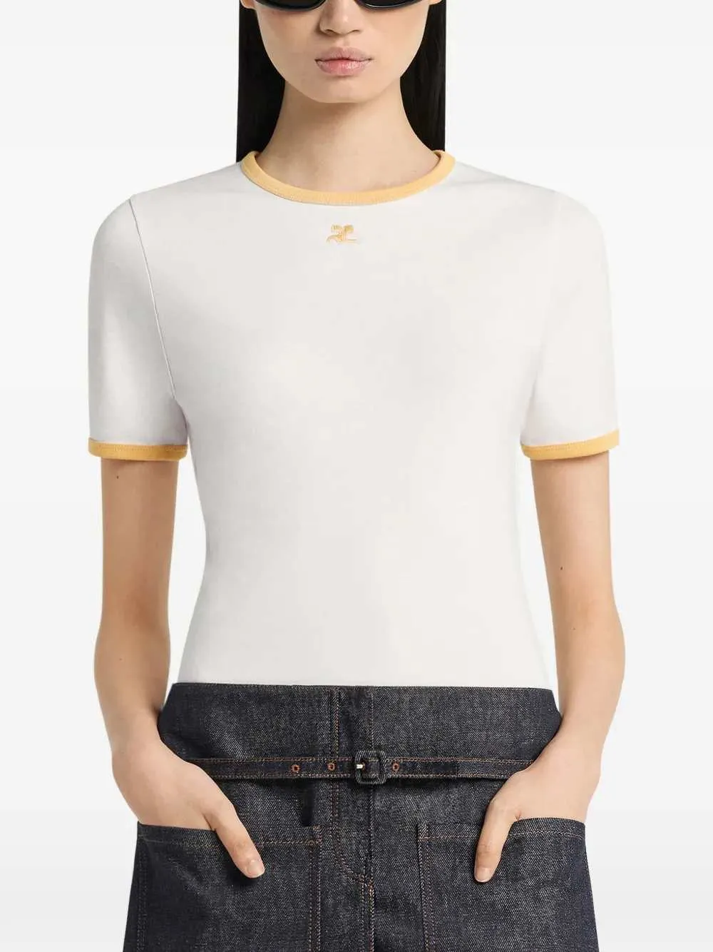 T-Shirt With Contrasting Trim sold by Wanan Luxury product image thumbnail 3