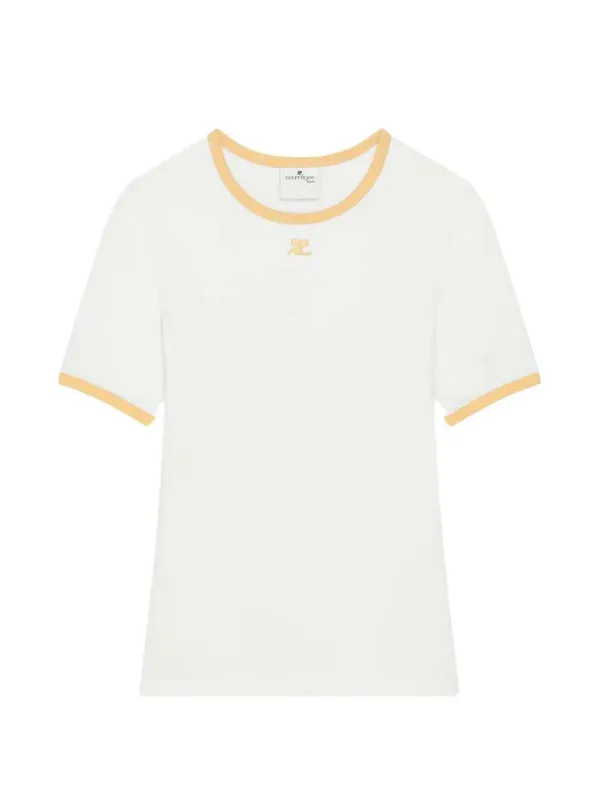 T-Shirt With Contrasting Trim made by Courreges