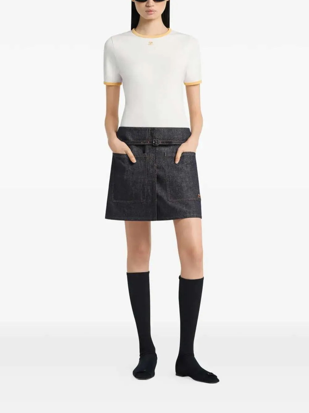 T-Shirt With Contrasting Trim sold by Wanan Luxury product image thumbnail 2