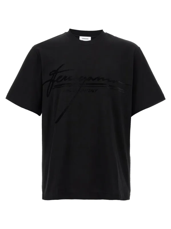Firma T-Shirt Black made by Salvatore Ferragamo