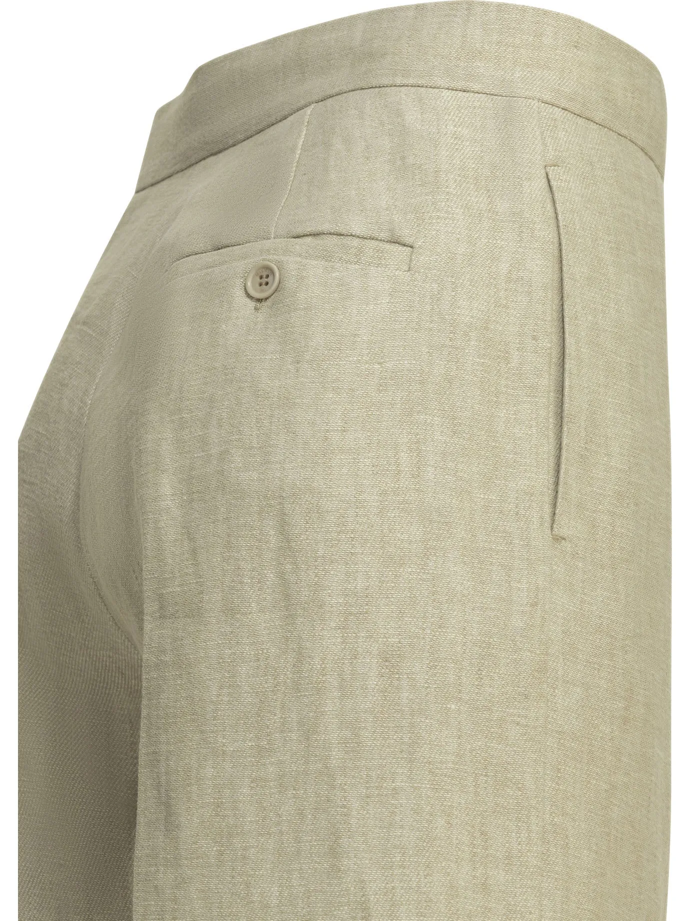 Linen Tailored Pants Trousers Beige sold by Wanan Luxury product image thumbnail 4