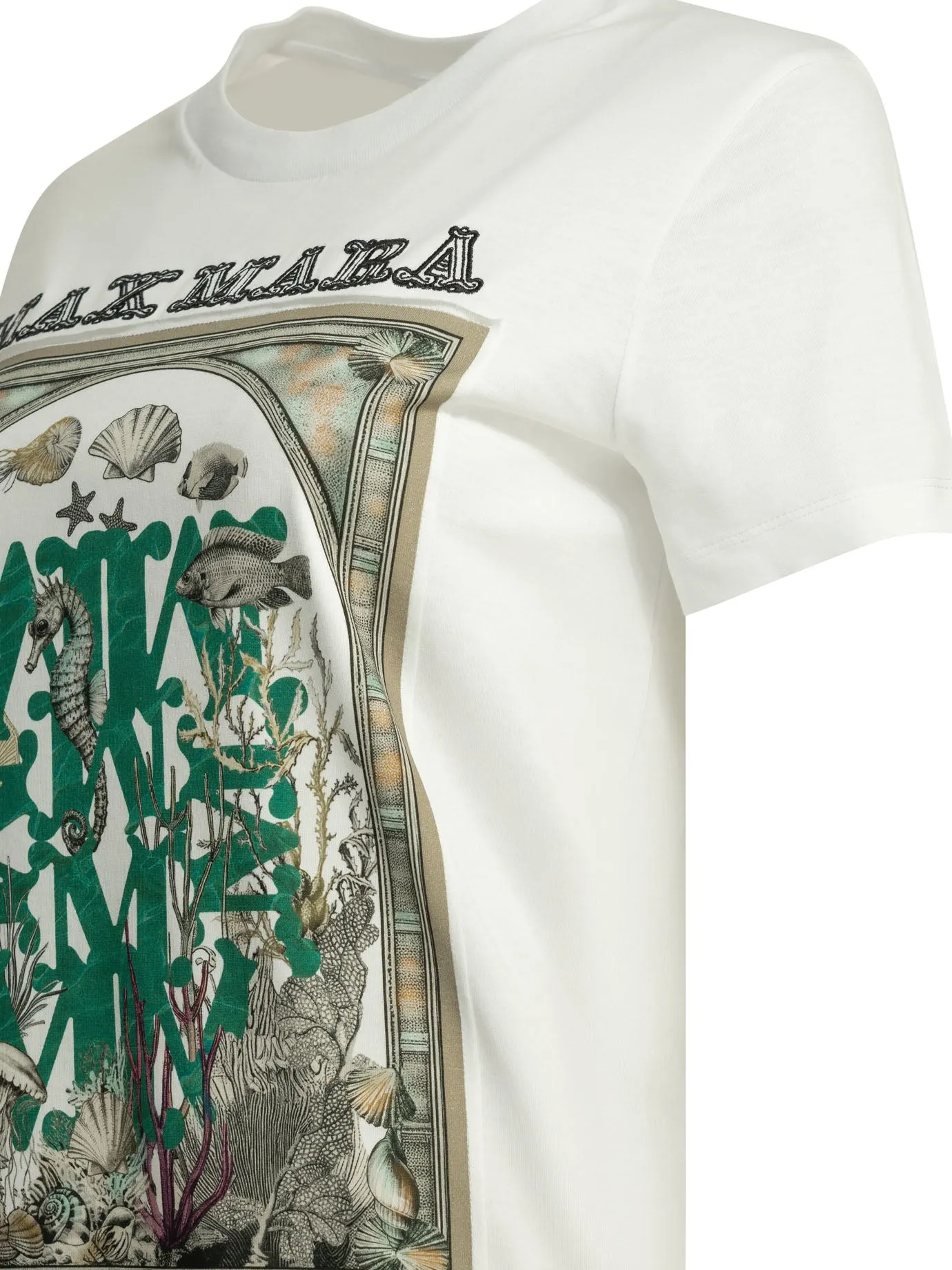 Crew-Neck T-Shirt With Logo T-Shirts White sold by Wanan Luxury product image thumbnail 4