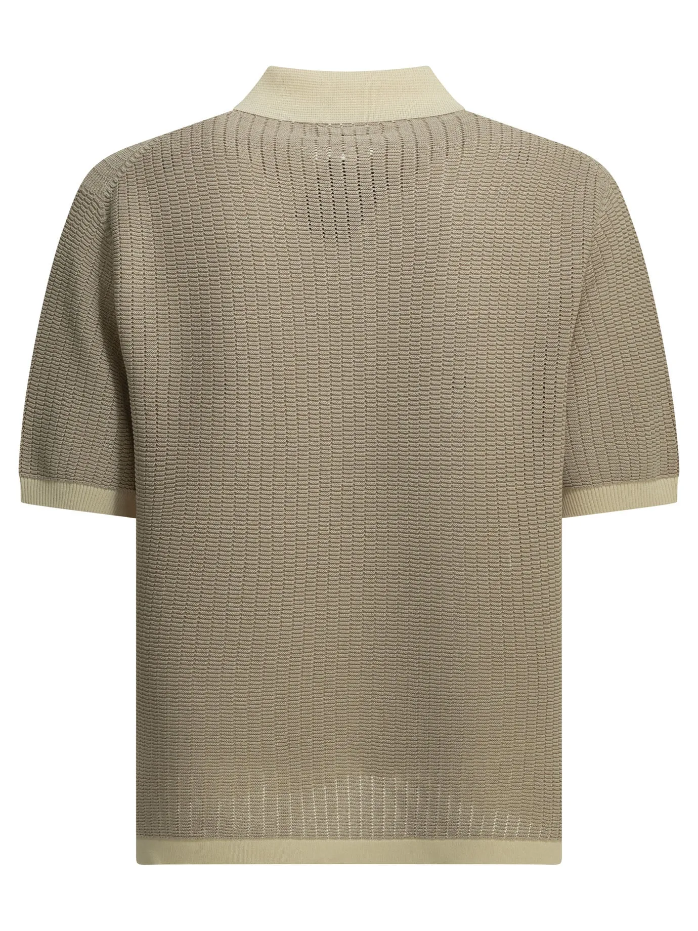 Polo Shirt With Buttons Made Of Washi Yarn Polo Shirts Beige sold by Wanan Luxury product image thumbnail 2