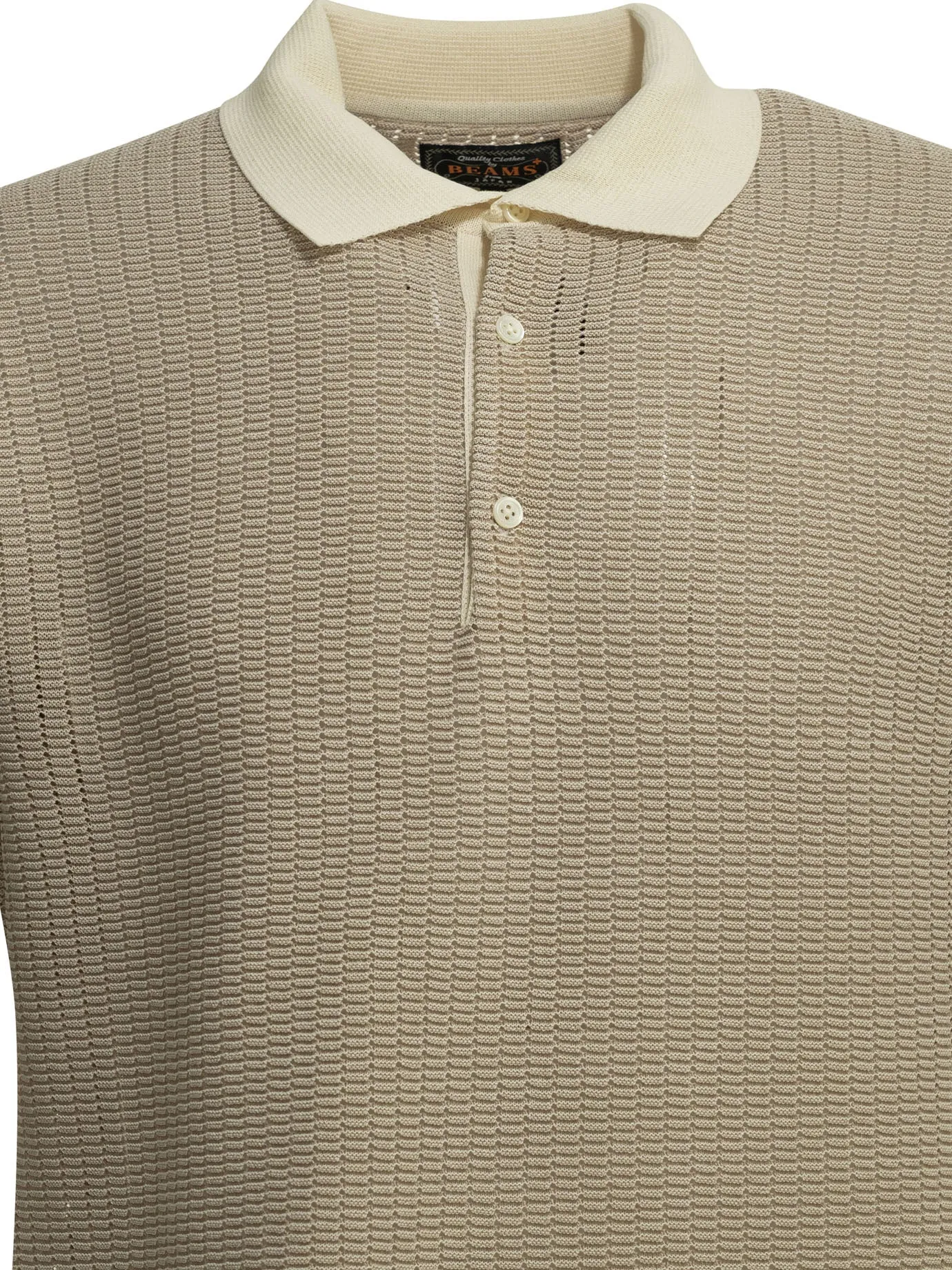 Polo Shirt With Buttons Made Of Washi Yarn Polo Shirts Beige sold by Wanan Luxury product image thumbnail 3