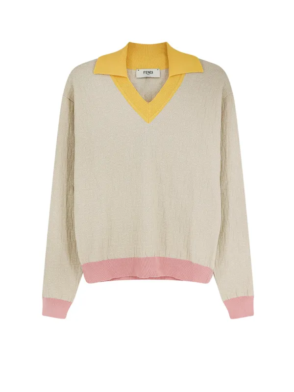 Cotton And Silk Sweater made by Fendi