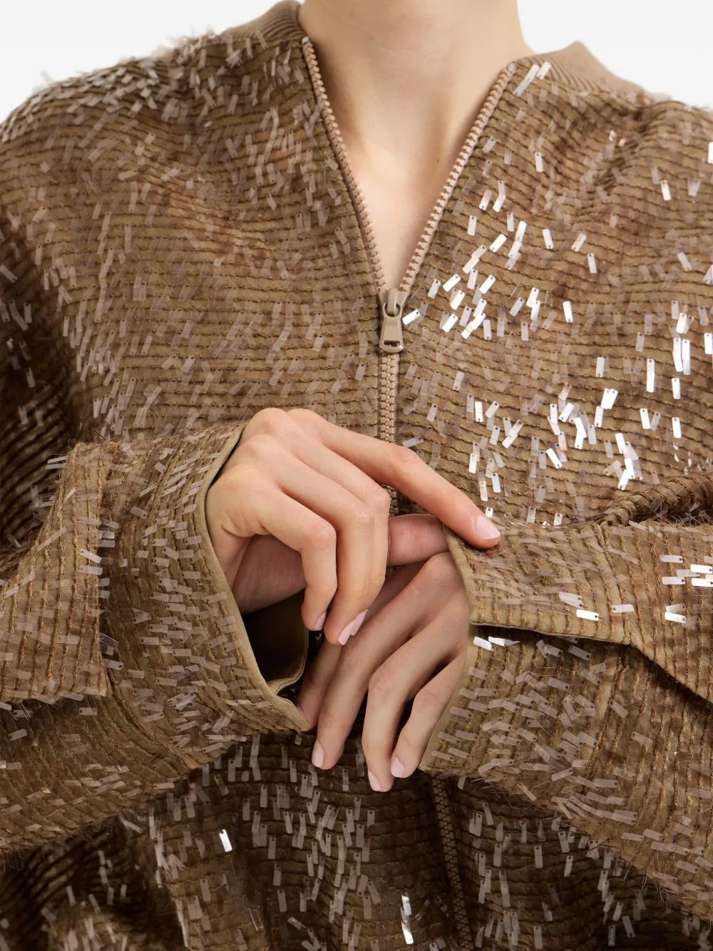 Silk Bomber Jacket sold by Wanan Luxury product image thumbnail 5