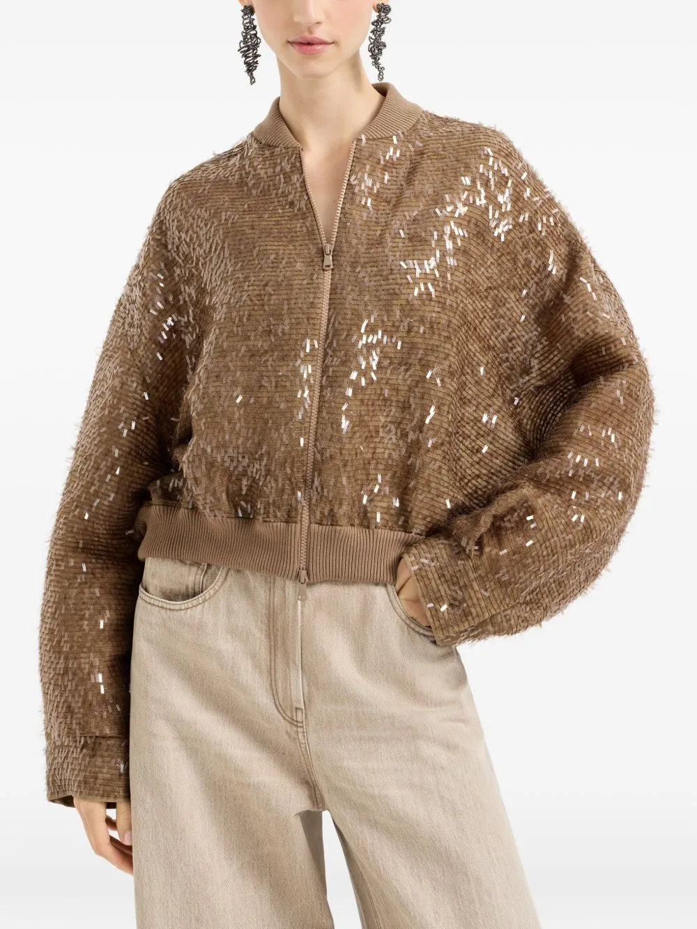 Silk Bomber Jacket sold by Wanan Luxury product image thumbnail 2