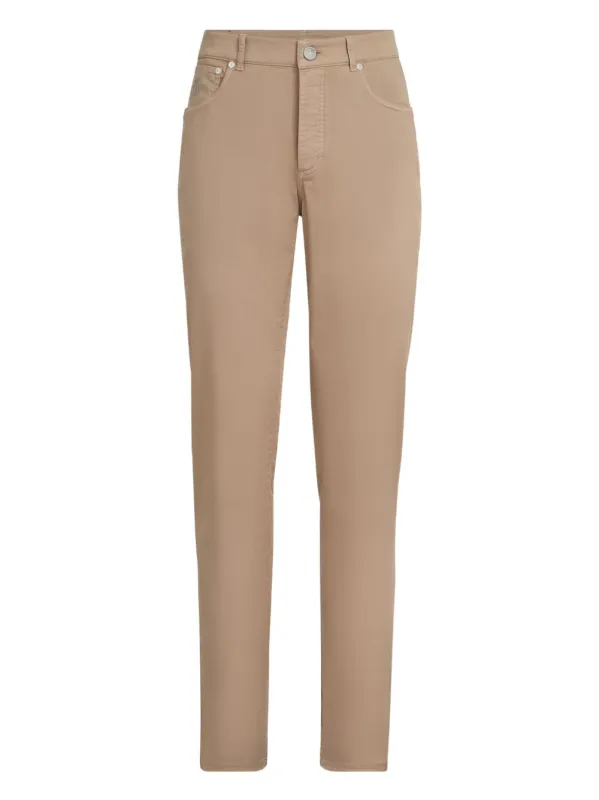 Cotton Slim Trousers made by Brunello Cucinelli