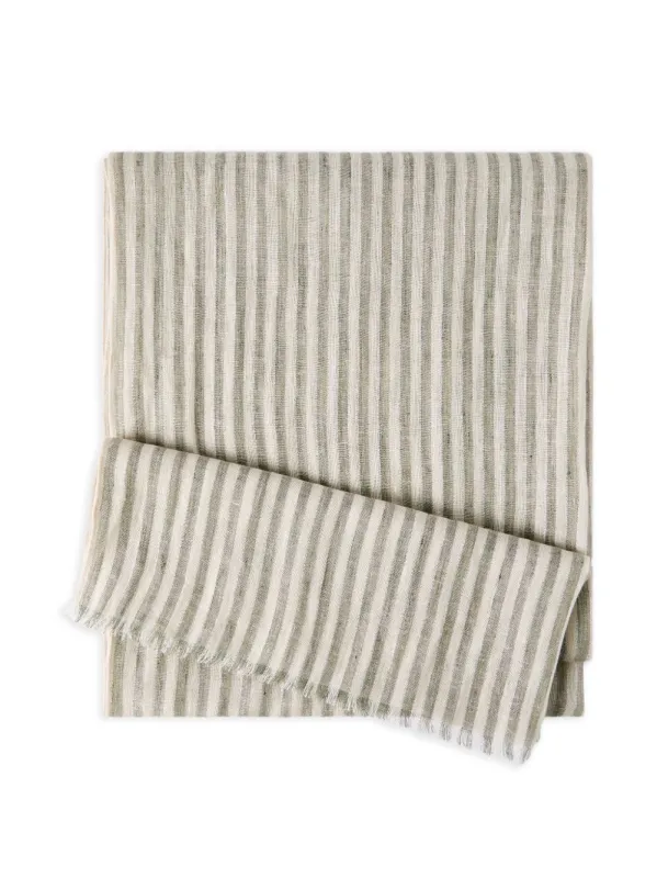 Striped Linen Scarf made by Brunello Cucinelli