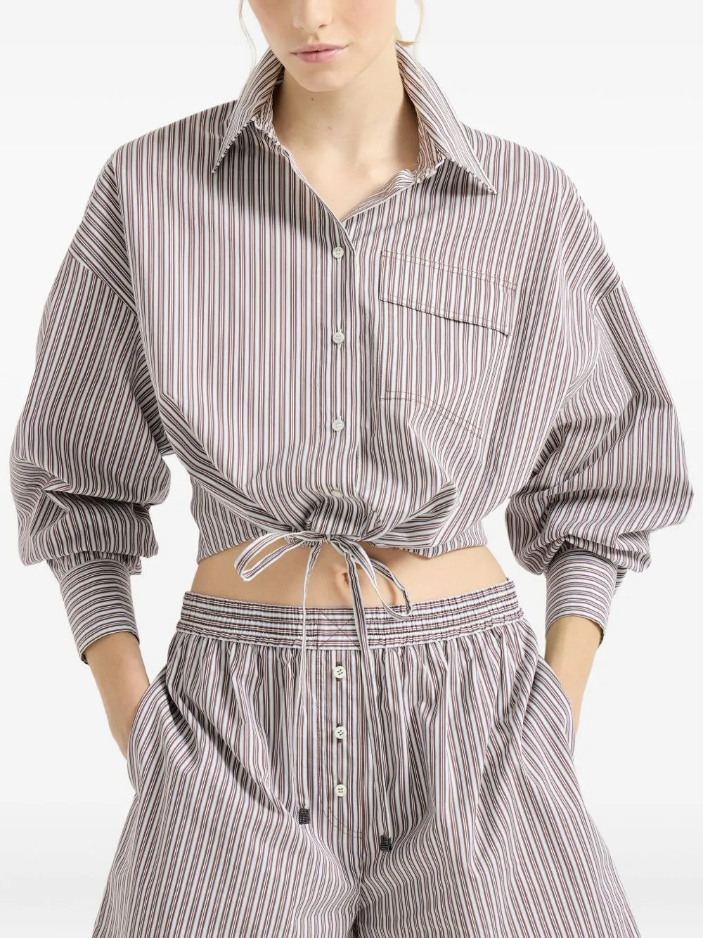 Striped Cotton Shirt sold by Wanan Luxury product image thumbnail 4