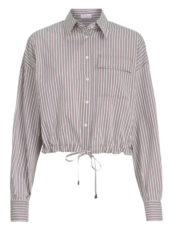 Striped Cotton Shirt made by Brunello Cucinelli