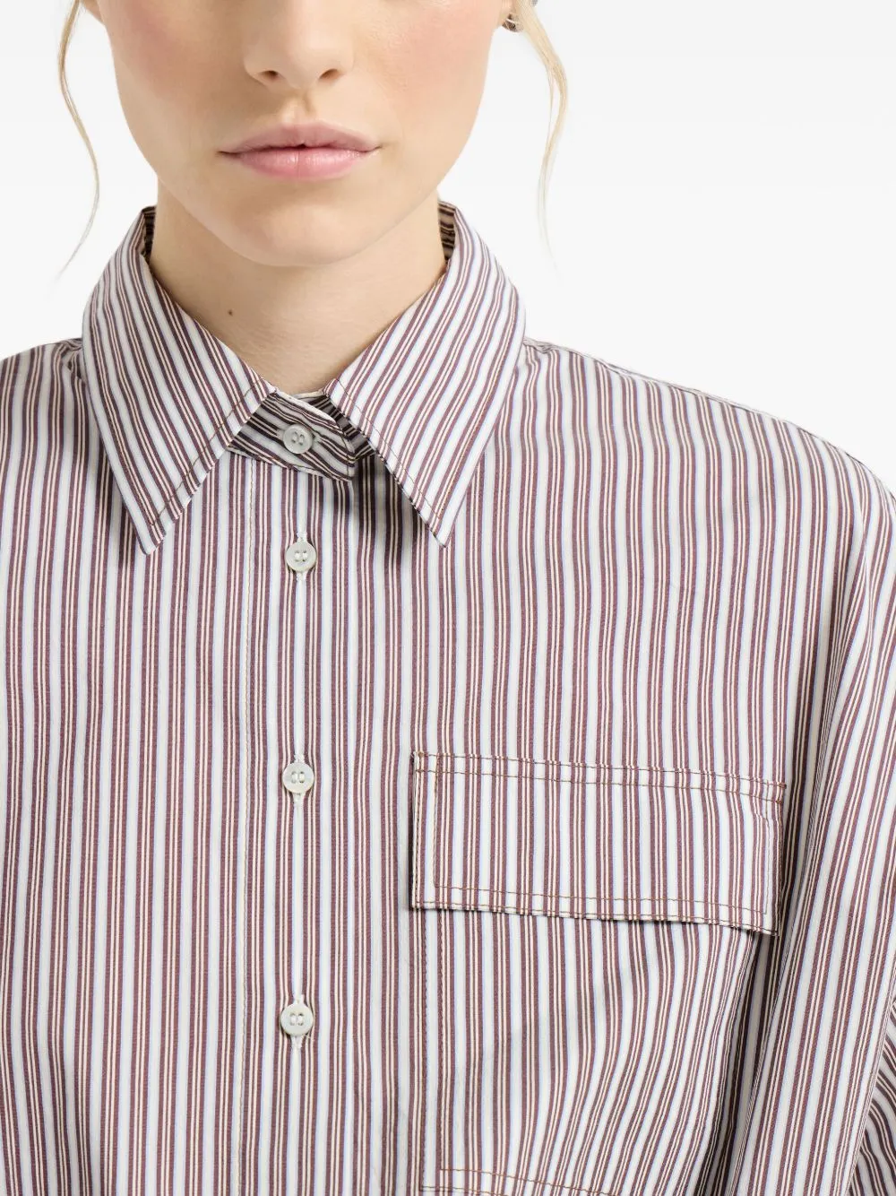 Striped Cotton Shirt sold by Wanan Luxury product image thumbnail 2