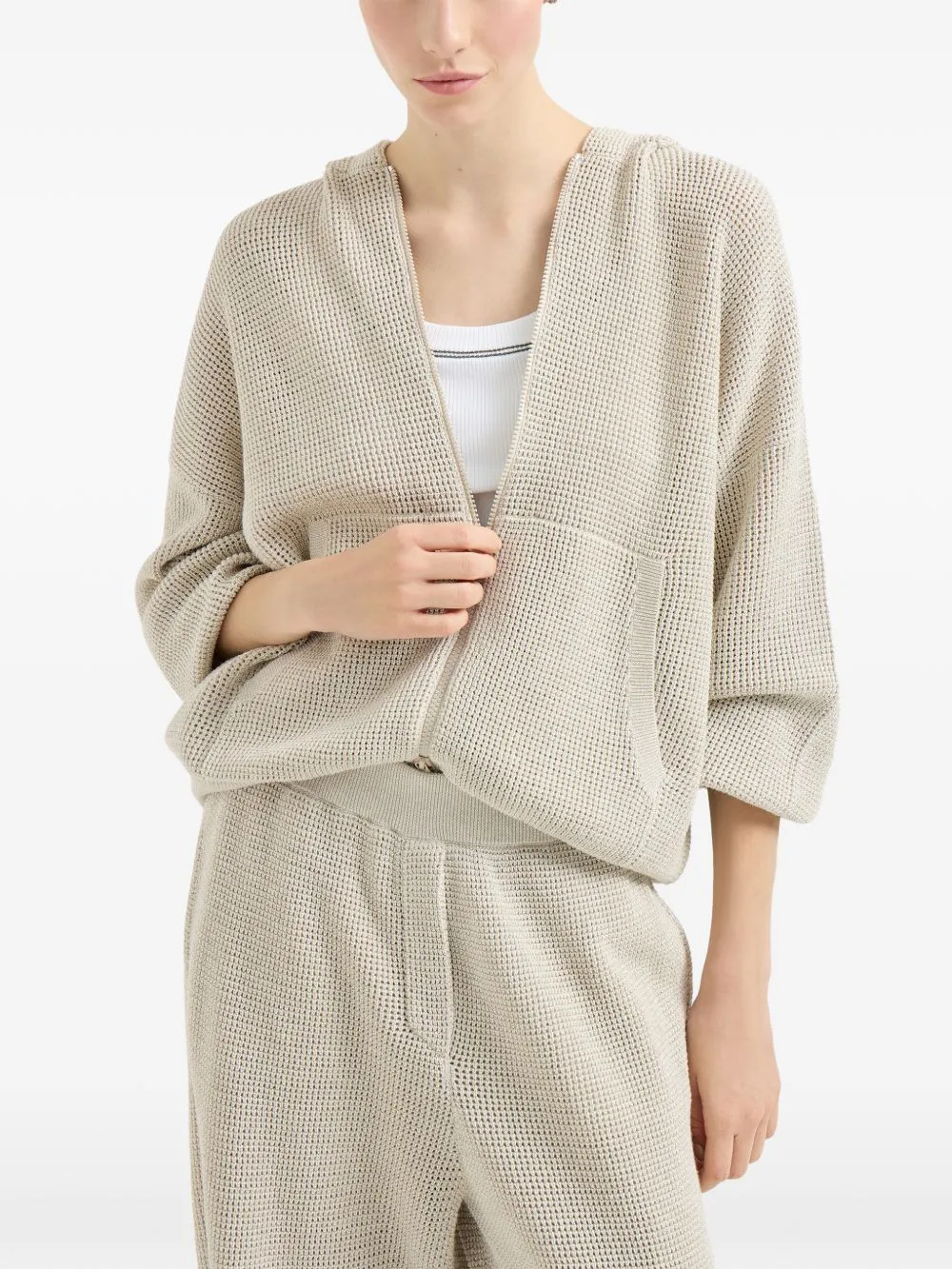 Cotton Hooded Cardigan sold by Wanan Luxury product image thumbnail 4