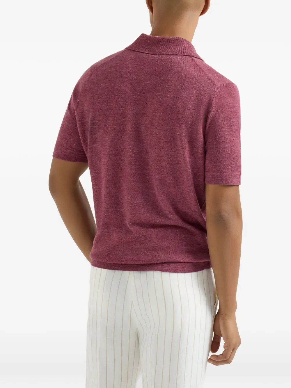 Linen And Cotton Blend Polo Shirt sold by Wanan Luxury product image thumbnail 3