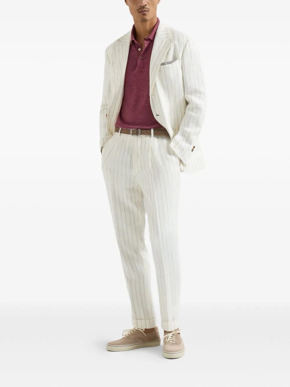 Linen And Cotton Blend Polo Shirt sold by Wanan Luxury product image thumbnail 4