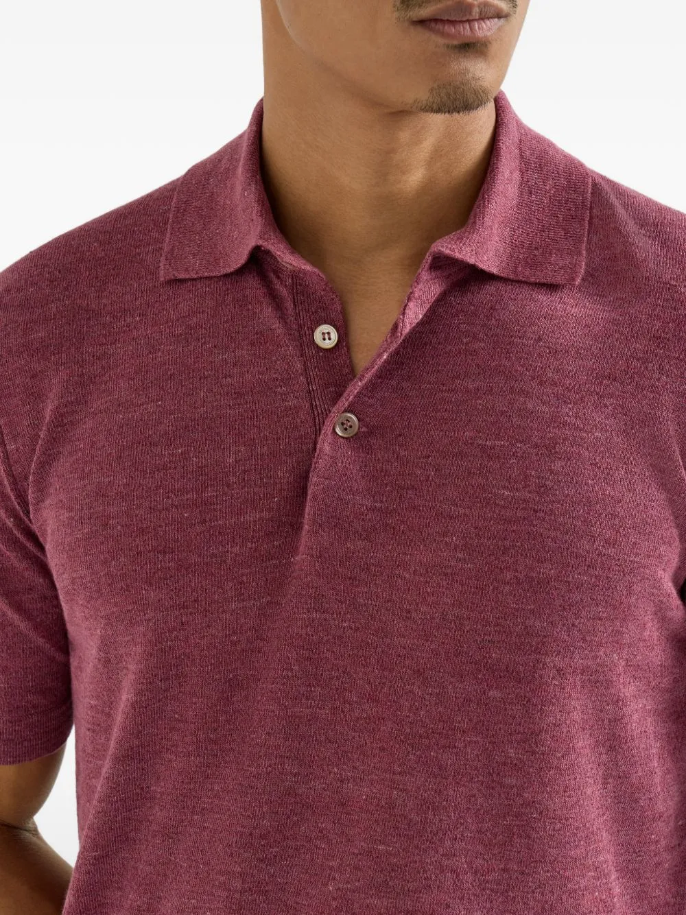 Linen And Cotton Blend Polo Shirt sold by Wanan Luxury product image thumbnail 2