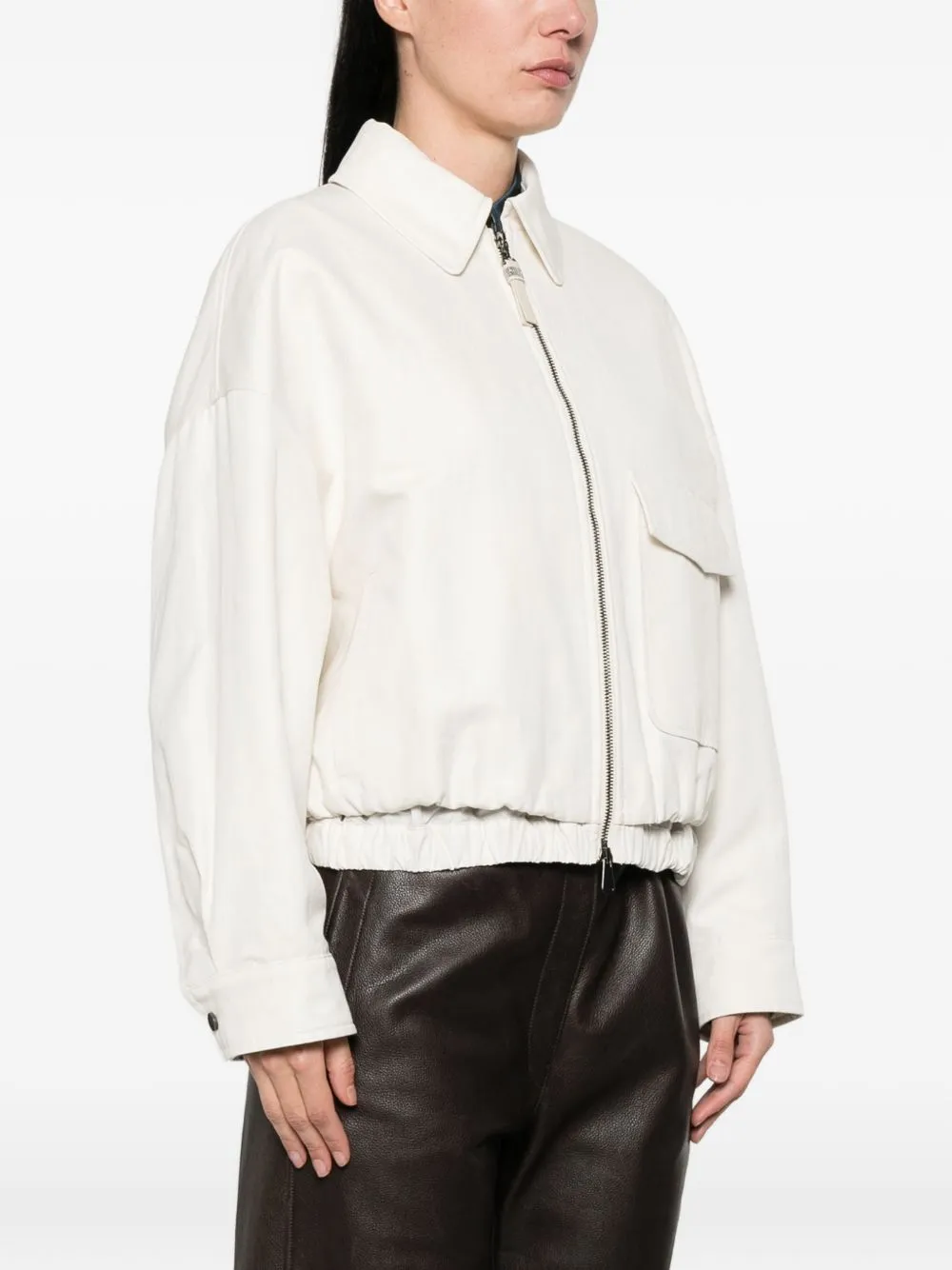 Cotton Blend Blouson Jacket sold by Wanan Luxury product image thumbnail 3