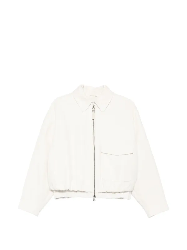 Cotton Blend Blouson Jacket made by Brunello Cucinelli