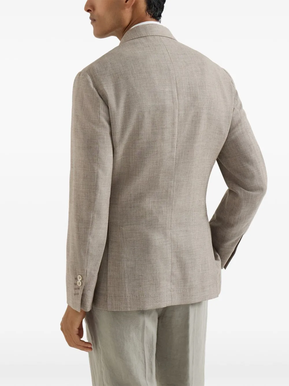 Linen And Silk Single-Breasted Jacket sold by Wanan Luxury product image thumbnail 4