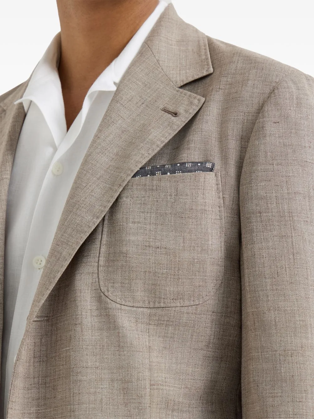Linen And Silk Single-Breasted Jacket sold by Wanan Luxury product image thumbnail 5
