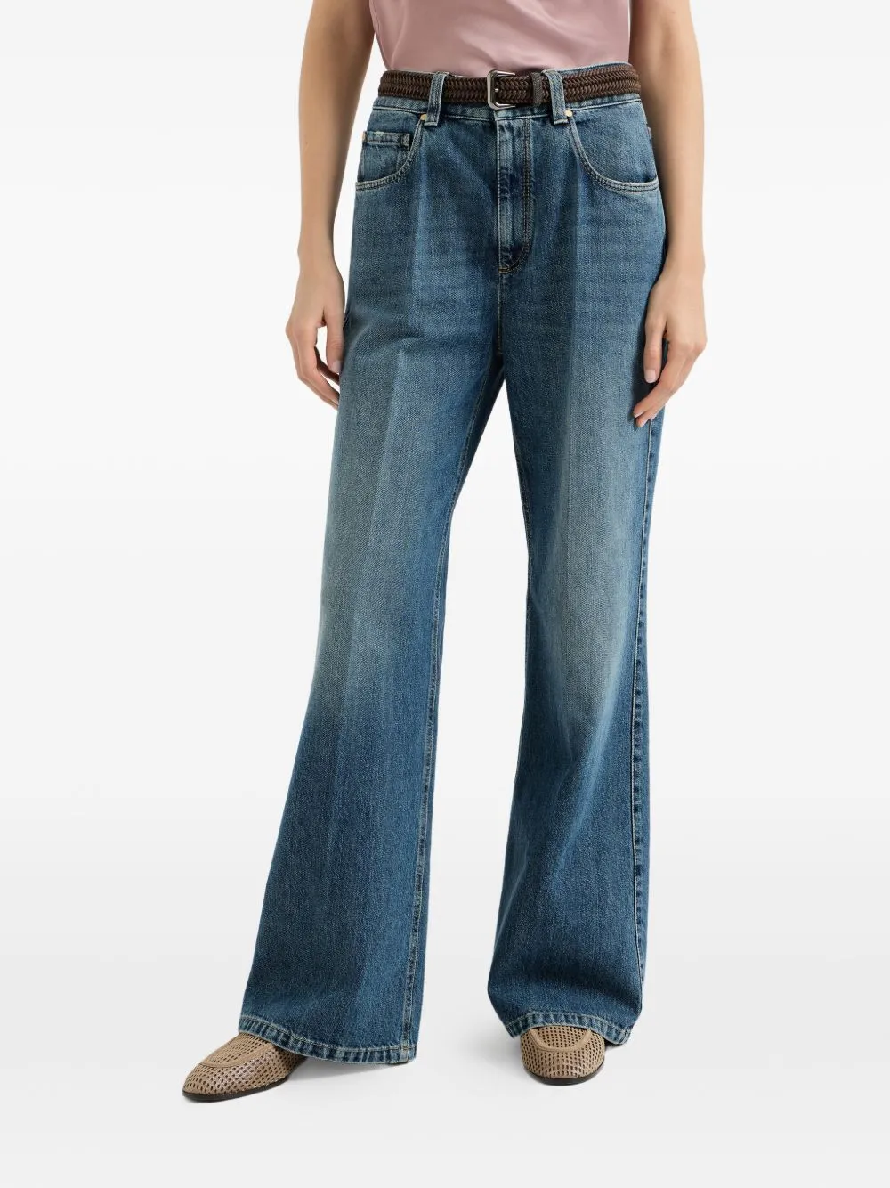 Flared-Leg Denim Jeans sold by Wanan Luxury product image thumbnail 4