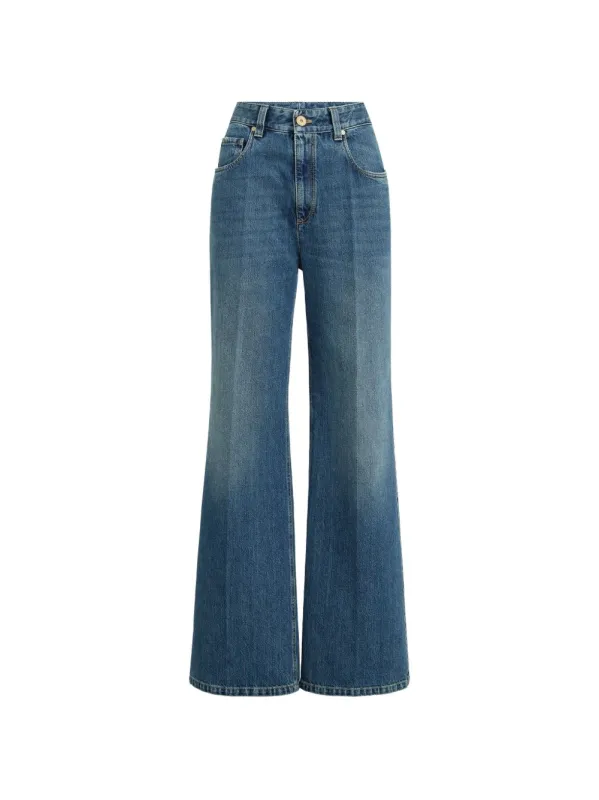 Flared-Leg Denim Jeans made by Brunello Cucinelli