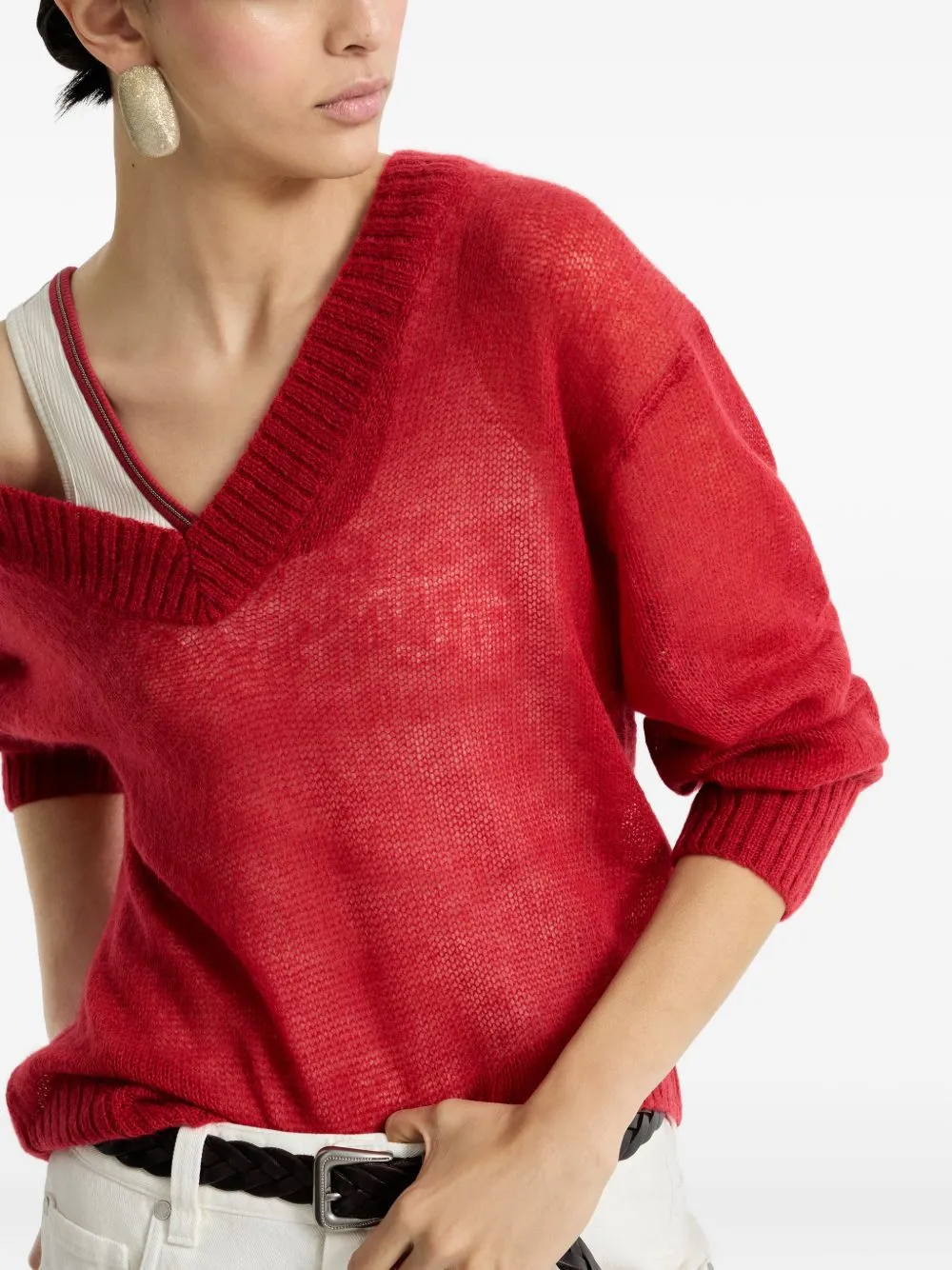 Wool V-Necked Jumper sold by Wanan Luxury product image thumbnail 5