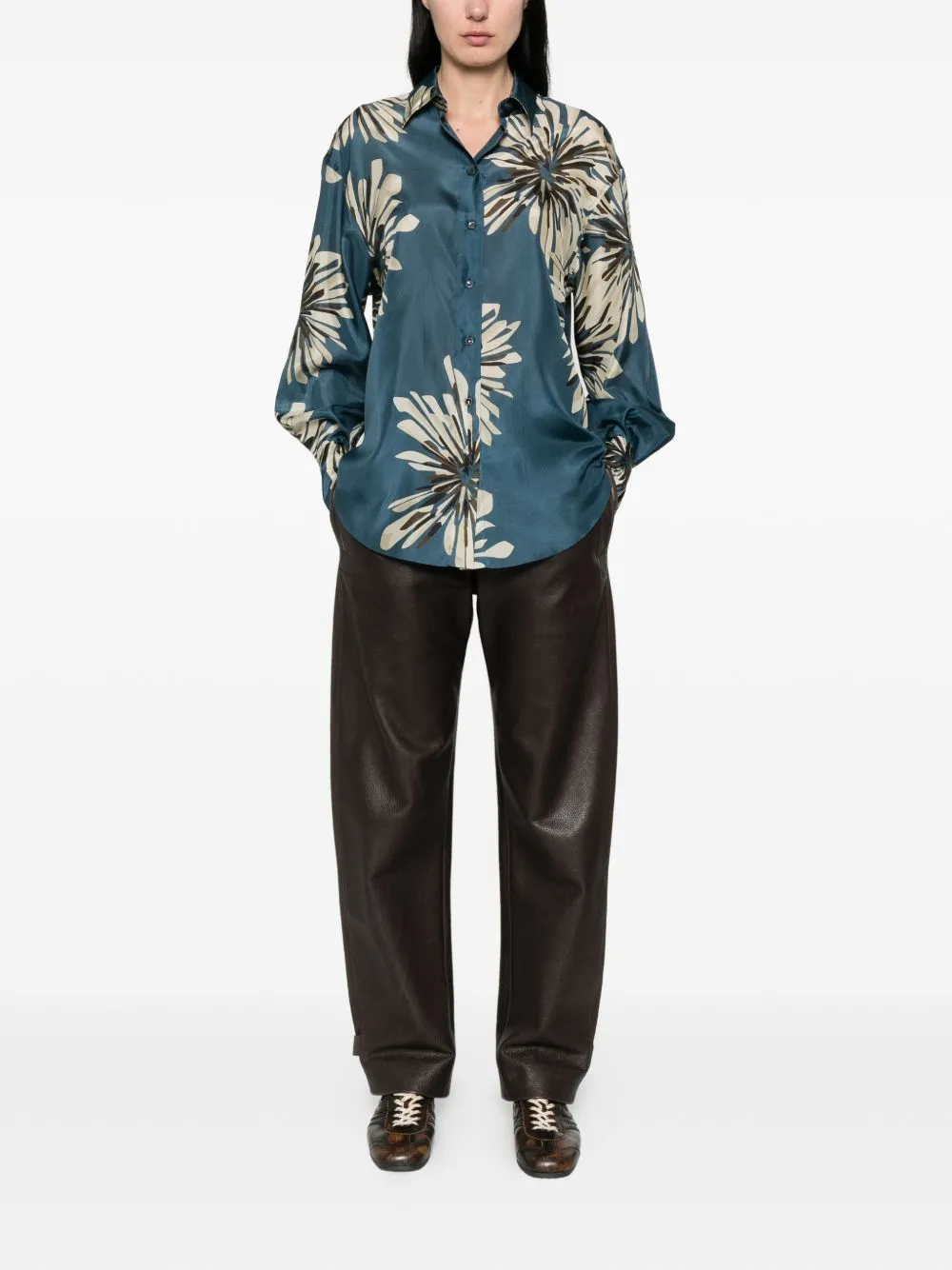 Printed Silk Shirt sold by Wanan Luxury product image thumbnail 5