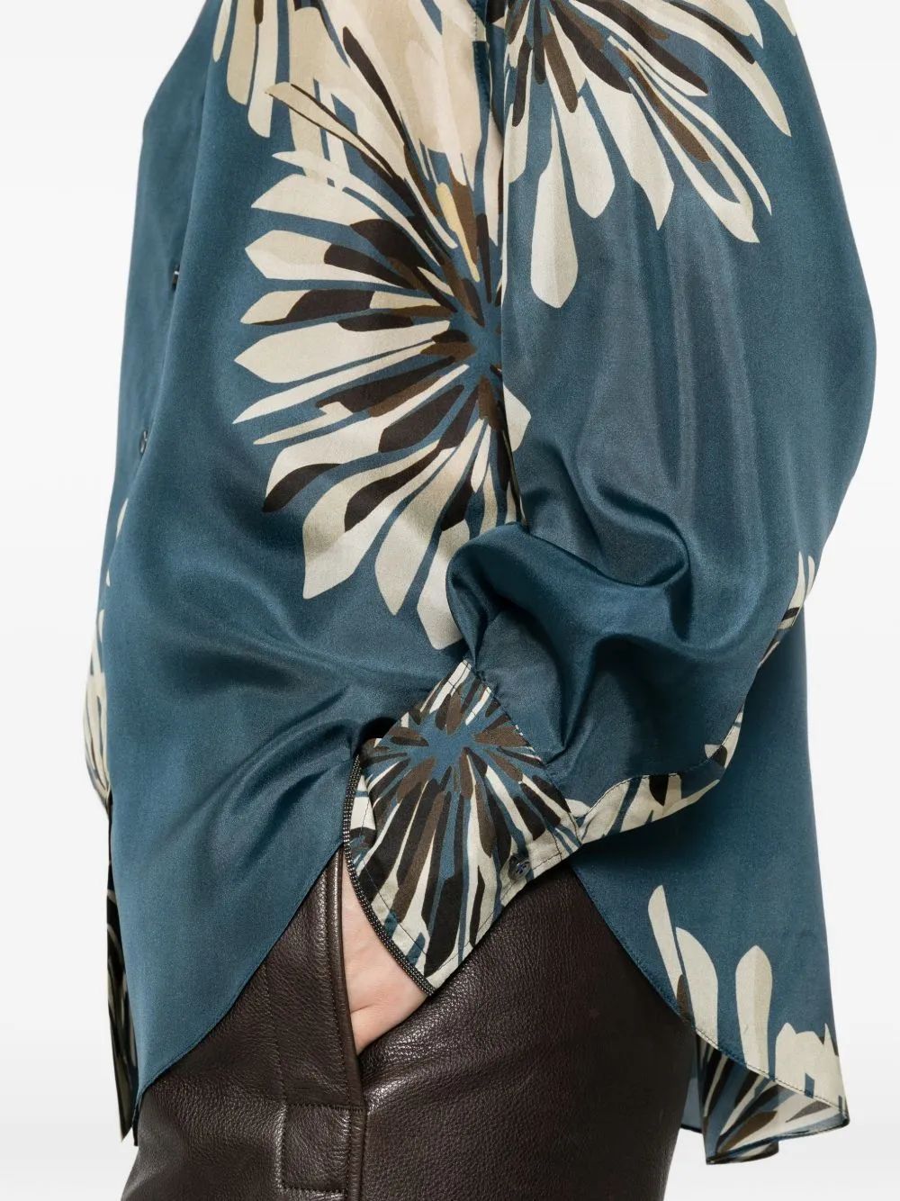 Printed Silk Shirt sold by Wanan Luxury product image thumbnail 2