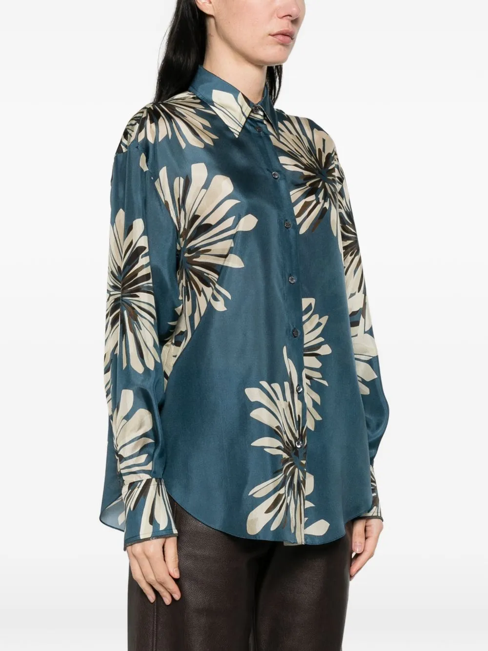 Printed Silk Shirt sold by Wanan Luxury product image thumbnail 4