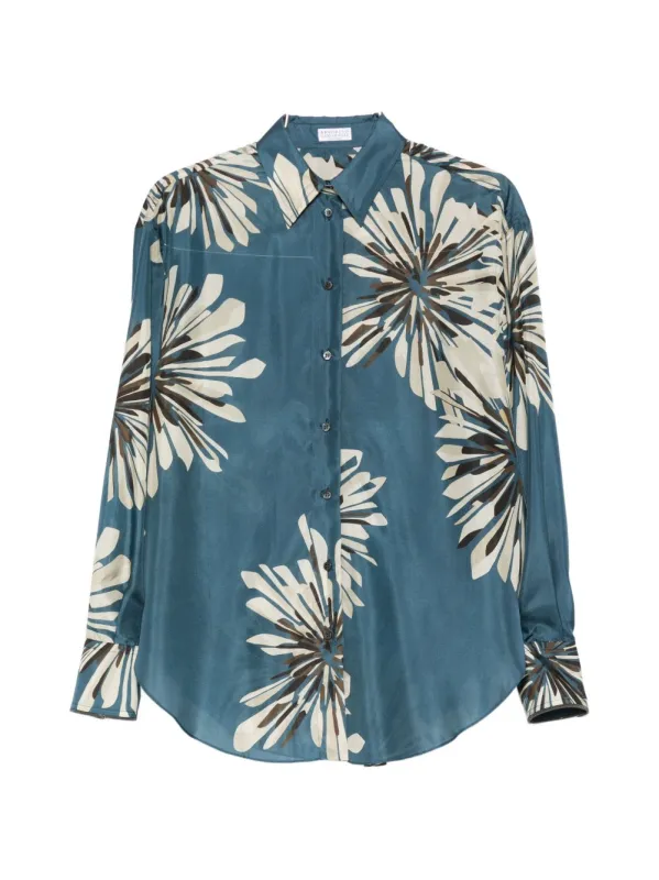 Printed Silk Shirt made by Brunello Cucinelli