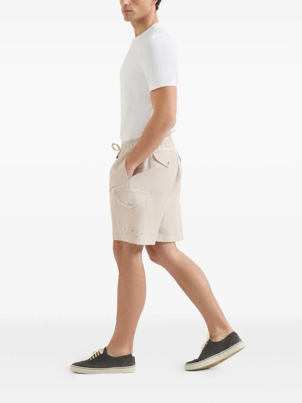 Linen Cargo Shorts sold by Wanan Luxury product image thumbnail 3