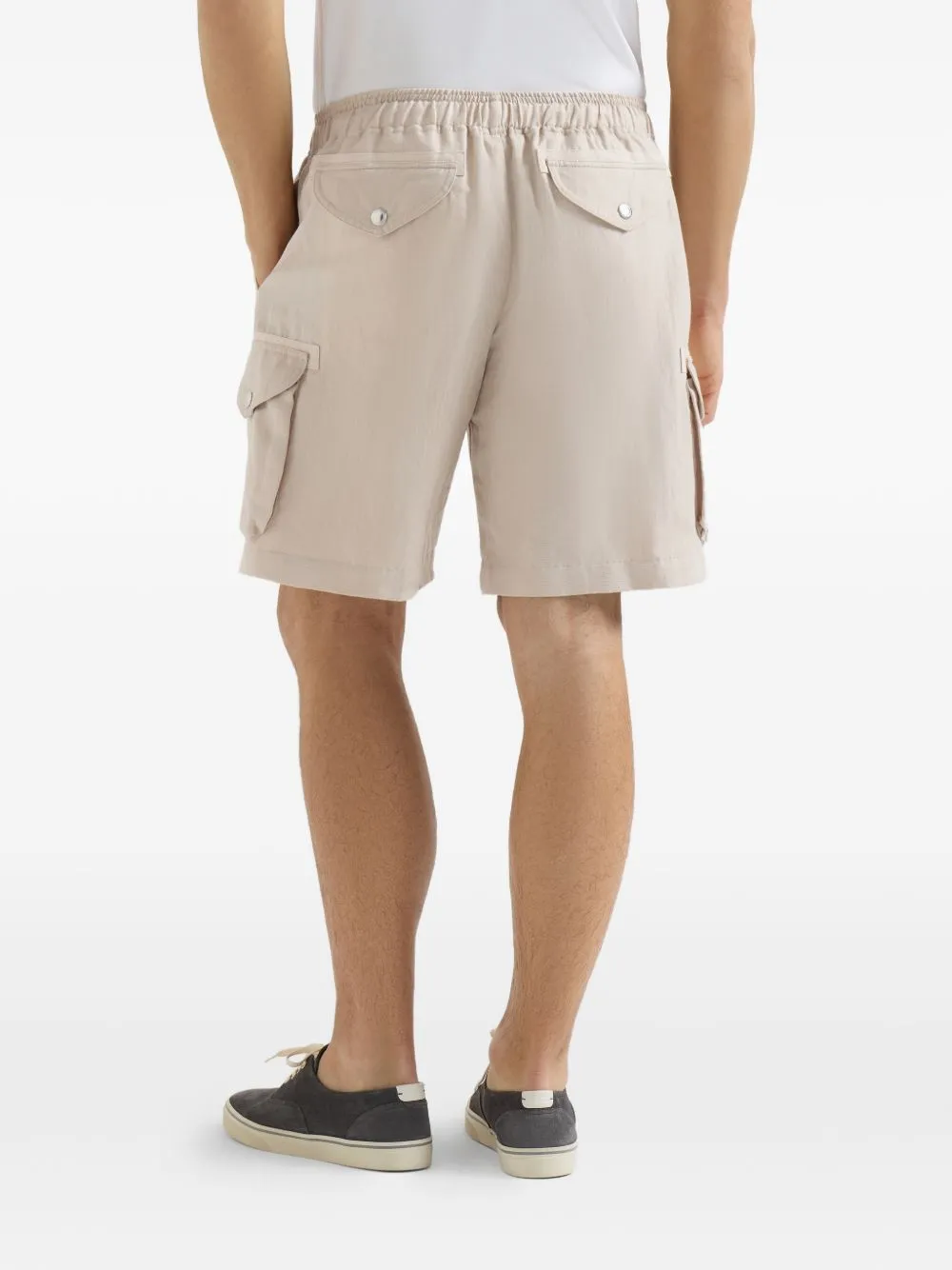 Linen Cargo Shorts sold by Wanan Luxury product image thumbnail 2
